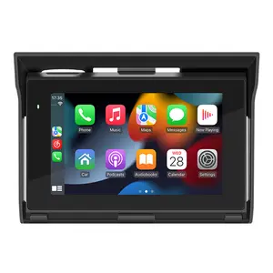5 Inches Portable Motorcycle Navigator IPSX7 Waterproof CarPlay or Android Auto FM Built-in speaker Bluetooth Car Multimedia Player