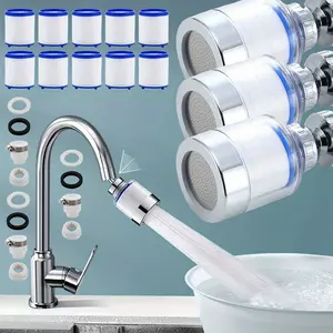 3 Pcs Kitchen Faucet Water Filter Sink Filter Universal 360 ° Rotating Bathroom Sink Filter Suitable for Bathroom Garden Kitchen Faucet Showerhead