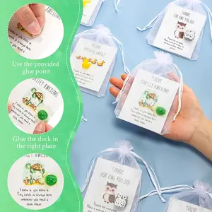 75 Set Employee Appreciation Gifts for Coworkers Bulk Thank You Staff Gifts Small Desk Pets Inspirational Card Box Cute Funny Resin Positive Ornaments School Office Party Favors