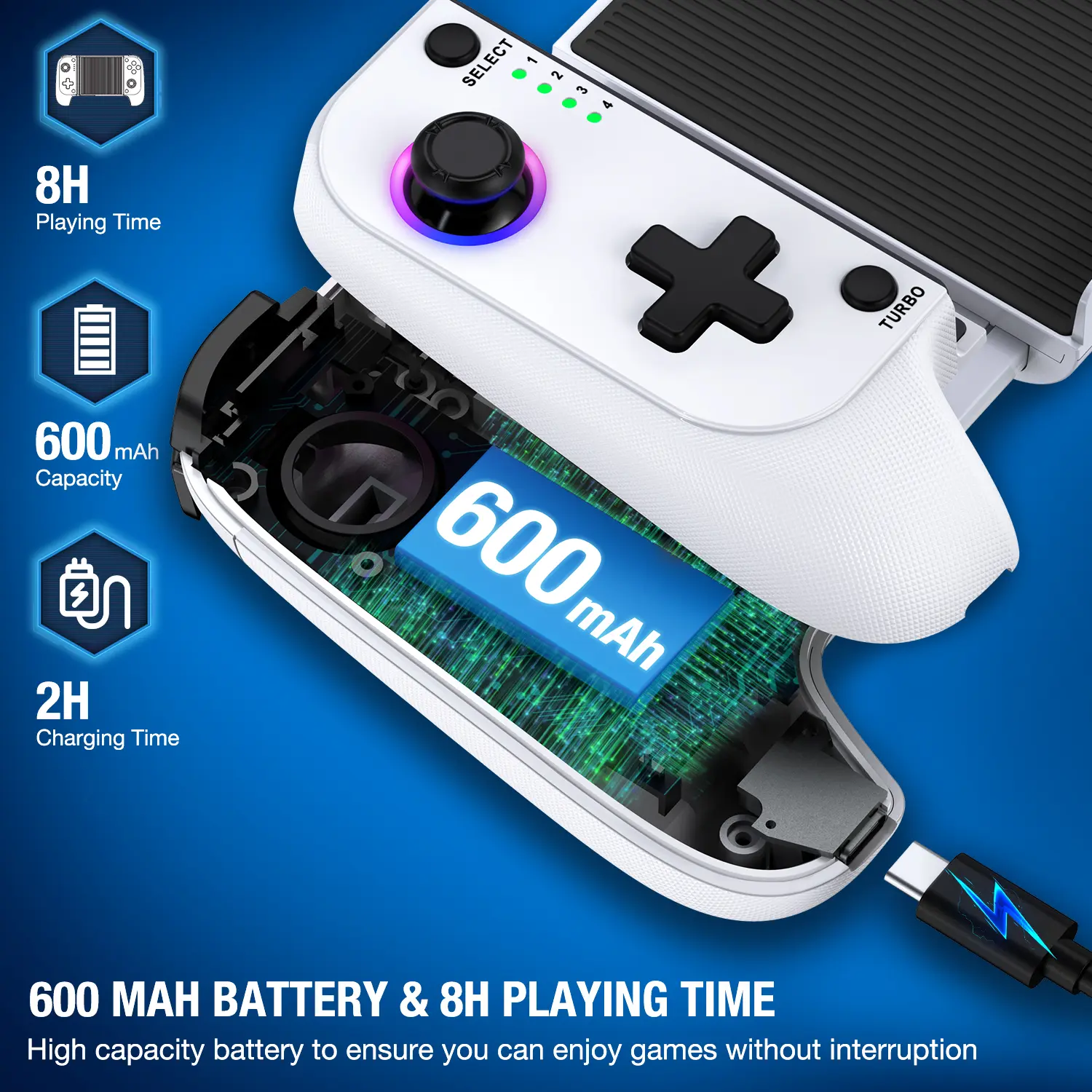 Wireless Mobile Gaming Controllers For iPhone and Android, Phone Game  Controller Support Phone Case, Light Hall Joystick, Turbo, Mobile Gaming  Gamepad - TikTok Shop