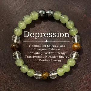 Depression Bracelet Maintaining Spiritual And Energetic Balance Healing Crystal Bead Gorgeous Beads Stone Gemstone Jewelry Energy Healing Love Girlfriend Boyfriend Souvenir Valentine Father Mother Anniversary New Year Christmas Halloween Birthday Gift