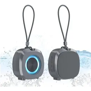 F-ADE10 Speaker, Small Portable Bluetooth Wireless IPX5 Waterproof Shower Speaker,Loud Stereo Sound Deep Bass,TWS Paire, RGB Lights,Long Playtime for Outdoor Party, Great Gift,1PC(Gray)