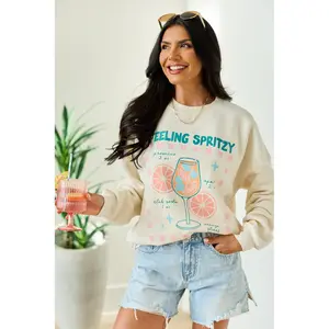 Feeling Spritzy Cream Graphic Sweatshirt