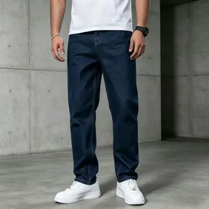 Baggy jeans men,jeans pants for men,Jeans Men's straight leg jeans, comfortable mid waist casual jeans, business comfortable fashionable versatile jeans Breathable Soft