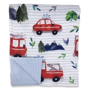 Little Heroes Bamboo Cotton Waffle Blanket