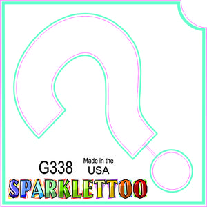 212 MAIN Ruby Red G338 Glitter Tattoo Stencils, 100 Sheets, 3-Ply Question Mark Design, 1.5x2.3x2.3 in, Easy to Use, FDA Compliant Safe Skin, for Men's Special Occasion Costumes & Accessories