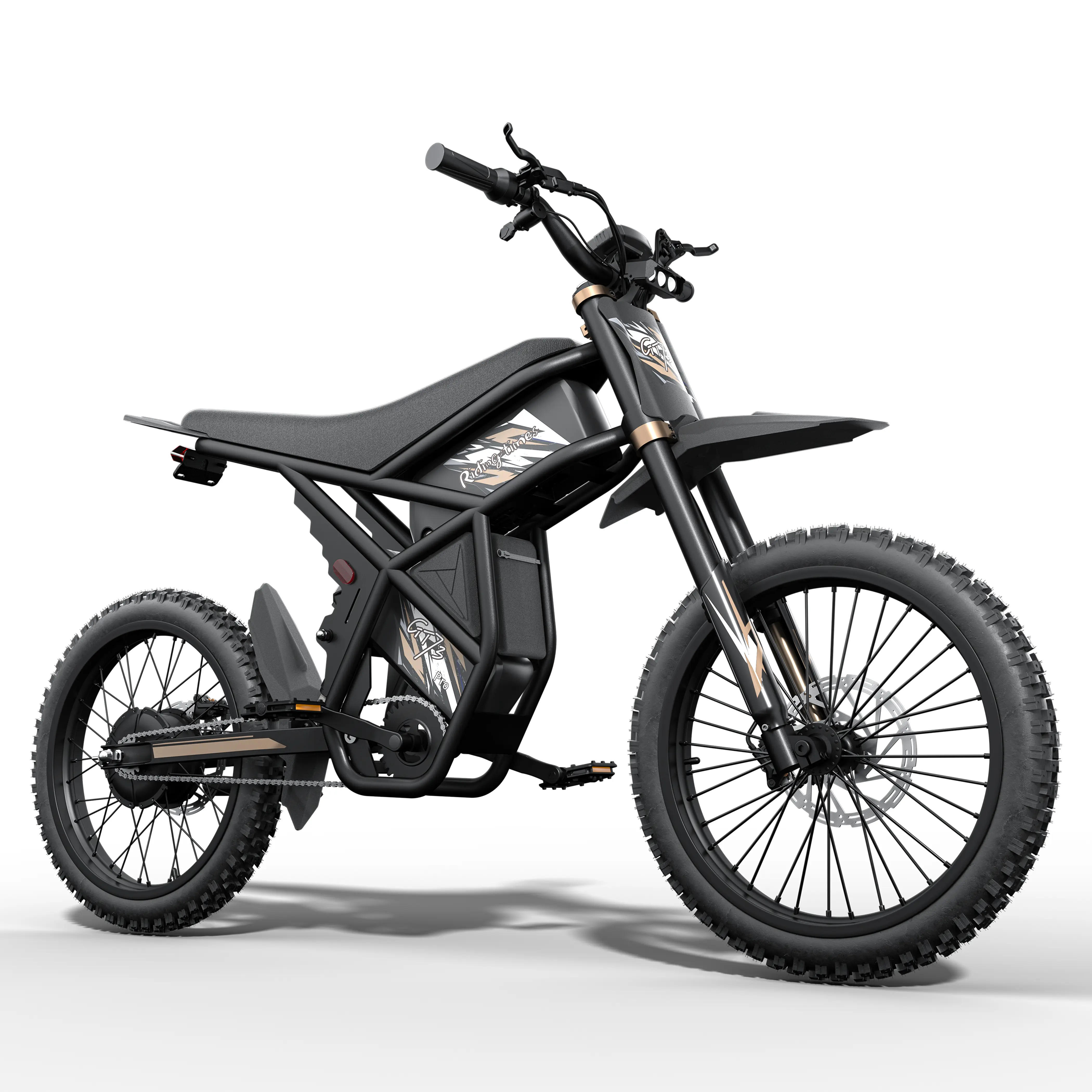 Riding Times GT73-Pro E-Bike 3000W Motor 47Mph Dual Battery 12 Month Warranty 80 Mile Range FarDriver 40A Controller