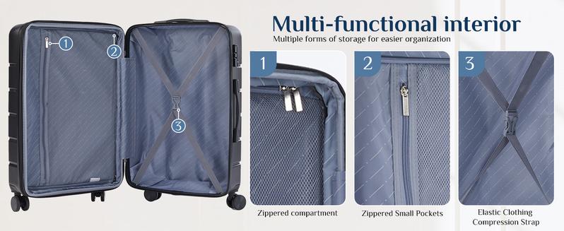 【Deal】Sweet Furniture S -Luggage 20''/24''/28''Luggage, Hard Shell ABS Suitcase with Double Spinner Wheels, Lightweight Expandable Rolling Luggage with TSA Lock 【Deal】Sweet Furniture S -Luggage 20''/24''/28''Luggage, Hard Shell ABS Suitcase with Double Spinner Wheels, Lightweight Expandable Rolling Luggage with TSA Lock