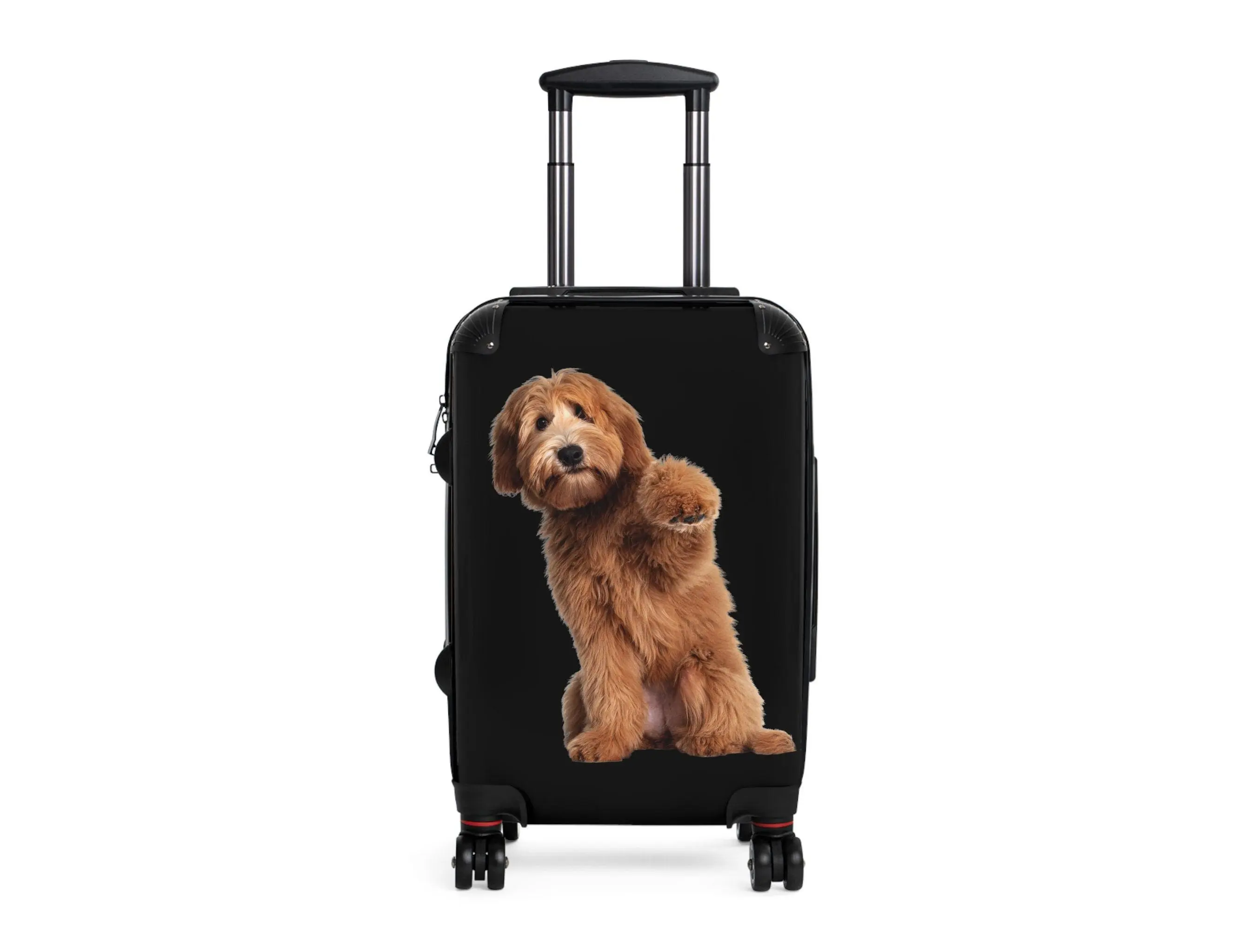 Cute Furry Puppy Adventure Suitcase Set (3 Sizes). Modern Features. Built In TSA Approved Lock.