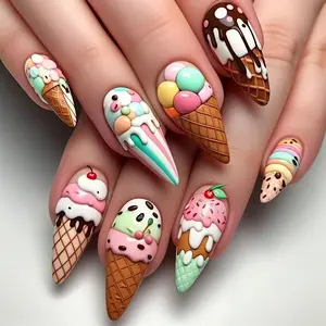 Colorful Rabbit Nail Art Stickers Set, Nail Tips Art, Reusable & Removable Design, Perfect for Daily Use, Parties, Vacations, Easy Application