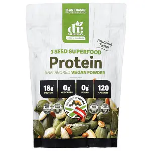 Dr. Murray's 3 Seed Superfood Protein Vegan Powder, Unflavored, 16 oz (435.5 g)