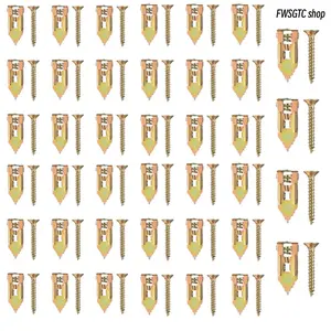 80-Piece Drywall Anchor & Screw Kit, Steel Plating Self-Drilling Fasteners. No Punching Hardware Set, Durable Supplies for Household Sheetrock Wall Mounting & Daily Installation