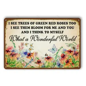 Vintage Metal Garden Sign, Outdoor Garden Sign, Farm Wall Accent, Wall Decor for Home Garden Farm, Garden Sign, Home Decor