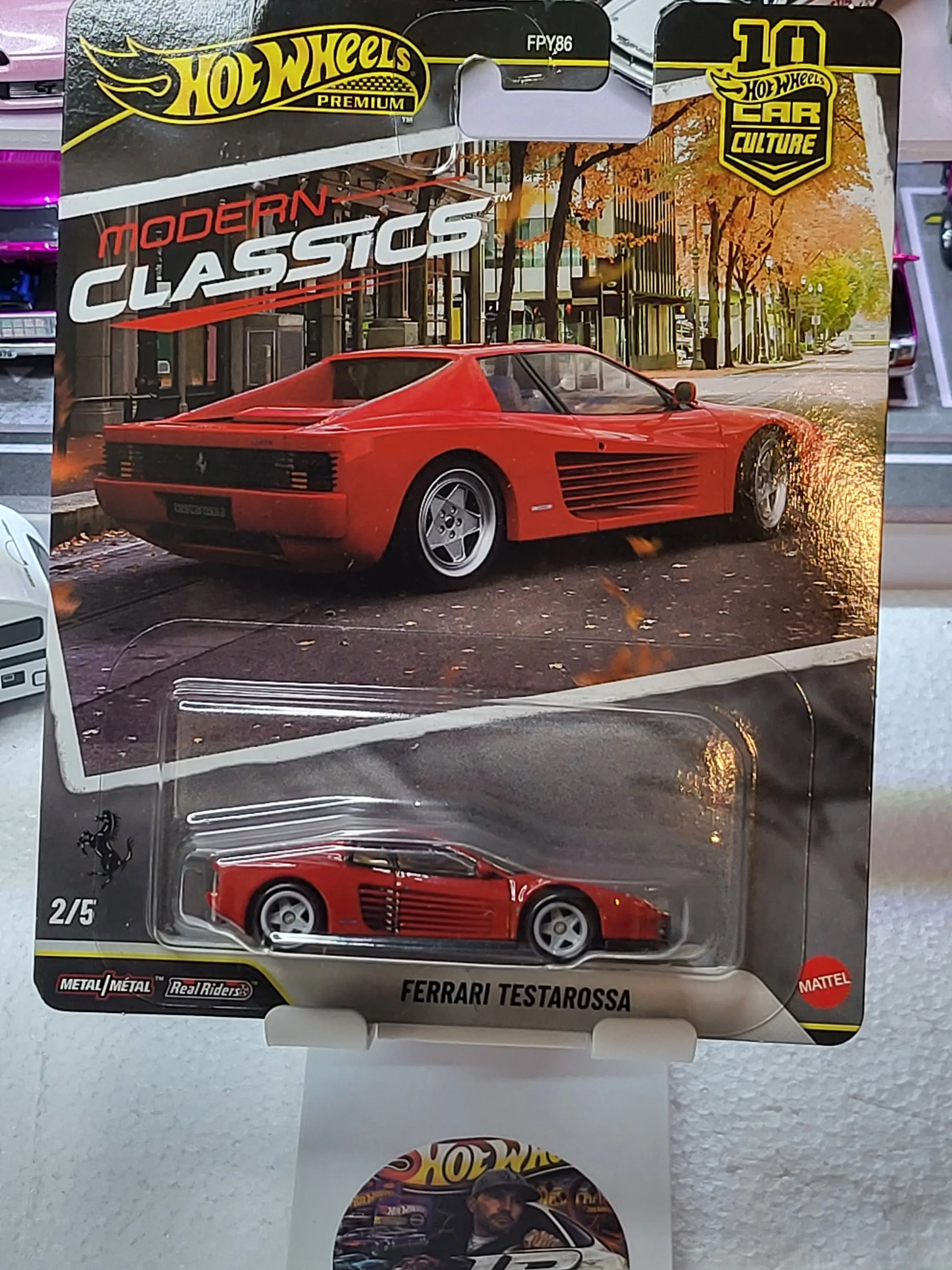 HOT WHEELS Premium Ferrari Testarossa 2026 Model Toy Vehicle, Highly Detailed Modern Classic, for 6-8 Years Old & Car Enthusiasts, Unopened Box