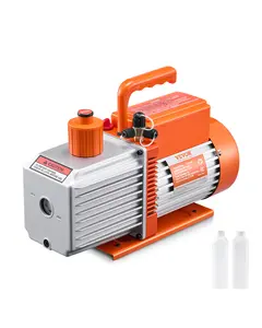 【fathersdaygift】VEVOR Vacuum Pump, 9 CFM, HVAC 2 Stage Rotary Vane Vacuum Pump, for R134a R22 R410a Systems, Auto AC Vacuum Pump Kit with Oil Bottle, for Automotive Air Conditioner Maintenance Resin Degassing