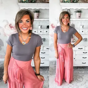 Ampersand Avenue Tiered Boho Pants - Pink