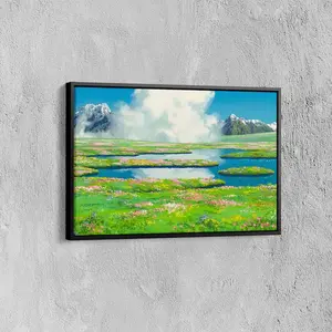 Howl's Moving Castle Art Print, Studio Ghibli Inspired, Anime Wall Art, Hayao Miyazaki Inspired - POSTER NO FRAME