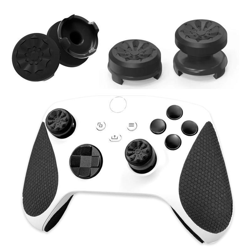 Professional Thumbstick Grips for PS4/5 Controller, Xbox Series X/S, Xbox One, Xbox One X/S Controller, 1 High-Rise, 1 Mid-Rise, Performance Grips for Playstation 5 / Xbox, Console Joystick Rubber Game,back to school,back to school haul