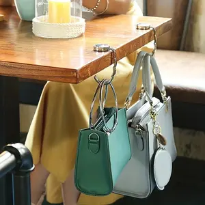 Portable Folding Hanging Bag Hook, Purse Hook, Table Side Bag Hook, Durable Hanging Bag Buckle, Hanging Bag Hook for Home Office