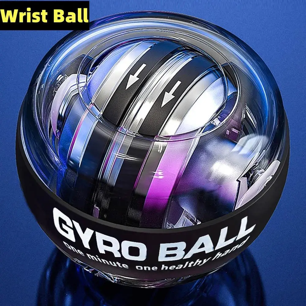 New LED Gyroscopic Powerball Auto Start Range Gyro Power Wrist Ball With Counter Arm Hand Muscle Force Trainer Fitness Equipment