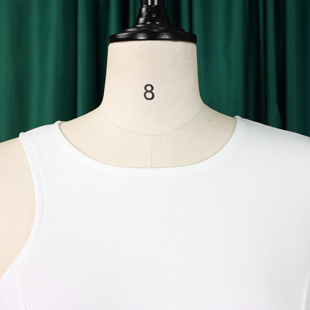 Solid color hip hugging fringe dress