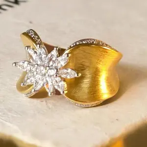 Vintage Butterfly Brushed Golden Engraved Ring Exquisite Premium Jewelry for Daily Party Wear Unique Engagement Friendship Token Gift
