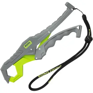 G05 Lip Gripper For Saltwater, 9.4" Plastic Grippers Pliers For Catfish, Grabber Tool With Lanyard, Grips For Kayak Fishing Accessories, Great Holder For Caught Fish