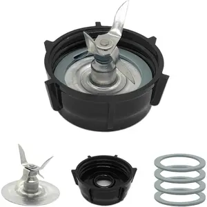 for Oster Blender Replacement Parts Blender Ice Crusher Blade with Jar Base Cap and Four Rubber O Ring Sealing Ring Gasket, Compatible with Oster Osterizer Blenders Accessories