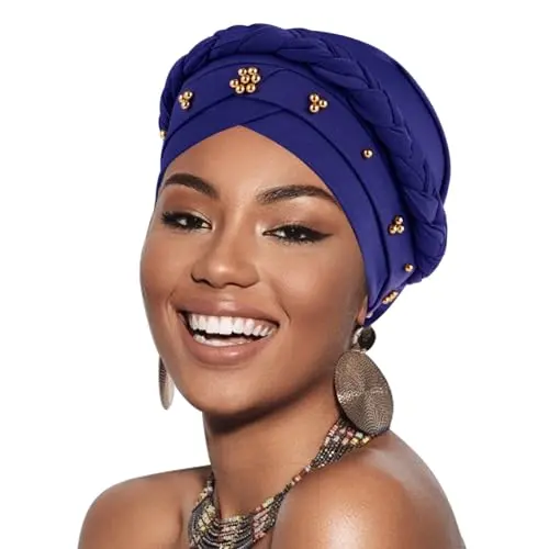 1 Pack Twisted Braid: Gold Bead Blue