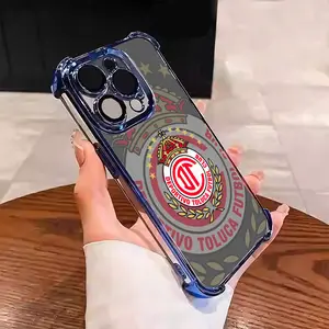 Toluca FC Gifts Mexican football fans like Suitable for Aesthetic Electroplated TPU Casing For iphone 17 16 15 14 13 12 11 X XS PRO PLUS MAX AIR Four Corners Anti-Fall Transparent Casual Soft Silicone Phone Cases Perfect Gift for Men's L1732
