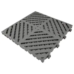 RevTime Modular Interlocking Deck Tile 13"x13"x3/4" Heavy Duty for Garage Flooring, Car Washing Facility, Deck Floor (Pack of 20), Gray