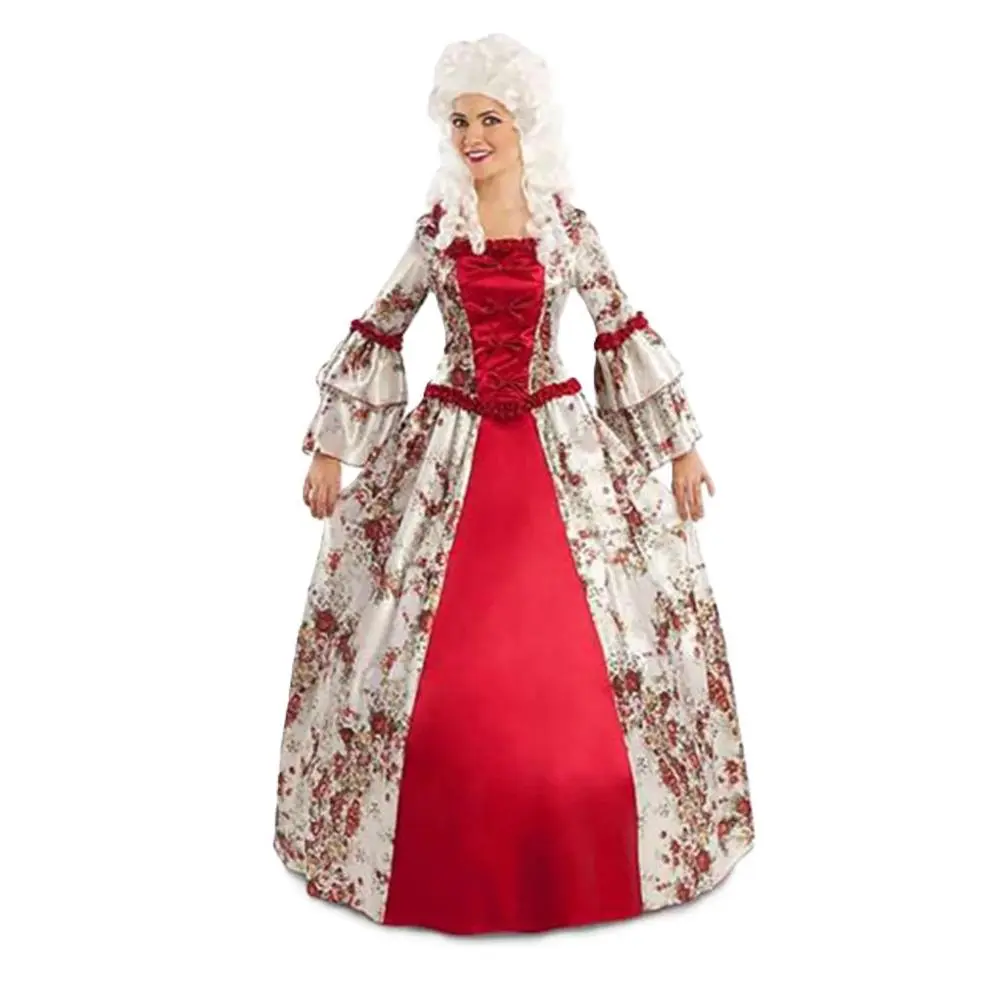 Colonial Rose Gown - Rose Print - Premium Costume - Women - 3 Sizes