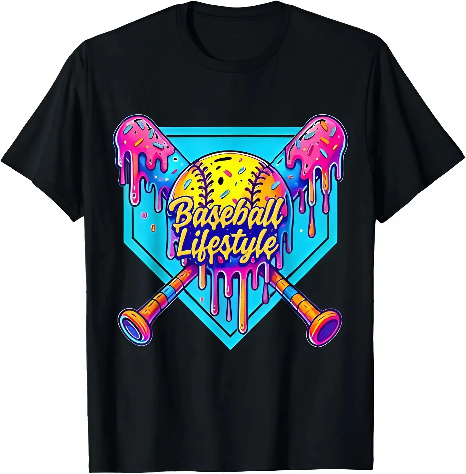 Baseball Lifestyle 101 Collection Sportswear Baseball Youth and Adult T-Shirt, Baseball Drips Creams T-Shirt, Baseball Drip Tee, Baseball Lifestyle shirt, Game Day outfit, kids clothing, birthday gift, summer tee, Family shirt, gift for son and daughter