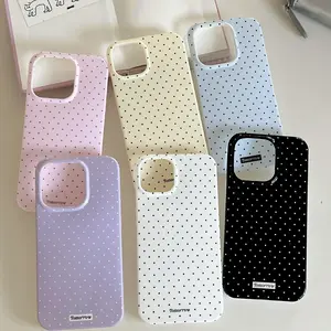 Black and White Polka Dot Phone Case – Minimal Aesthetic Dotted Pattern Cover Compatible with iPhone 17, 16, 15, 14, 13, 12, 11, X & Samsung Galaxy