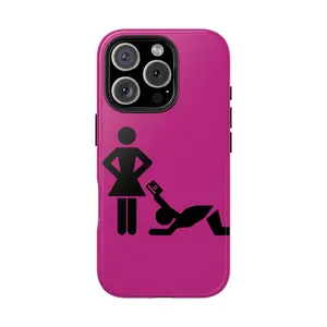 Girl Power iPhone Case, iPhone 16, 16 Pro, 16 Plus, 16 Pro Max, Hard Case, Funny iPhone Case, Pay Pigs, Pay Me, Feminist, Humorous Cell Phone Cover, Fun Gift for Her, Smartphone Protector, Cute Pink Case Shockproof Casing Plastic Protection Cellphone