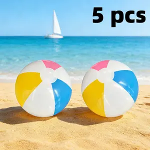 Colorful Beach Ball 40 Cm Inflatable Summer Pool Disco Ball with Colorful Confetti Floating Toy Decoration for Sand Wedding Outdoor Birthday Party Gift