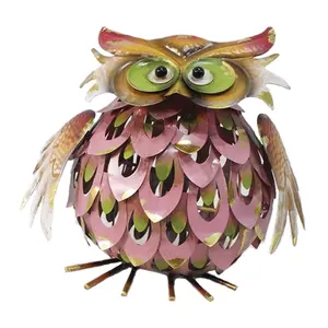 Santa's Workshop 10" Iron Solar Owl