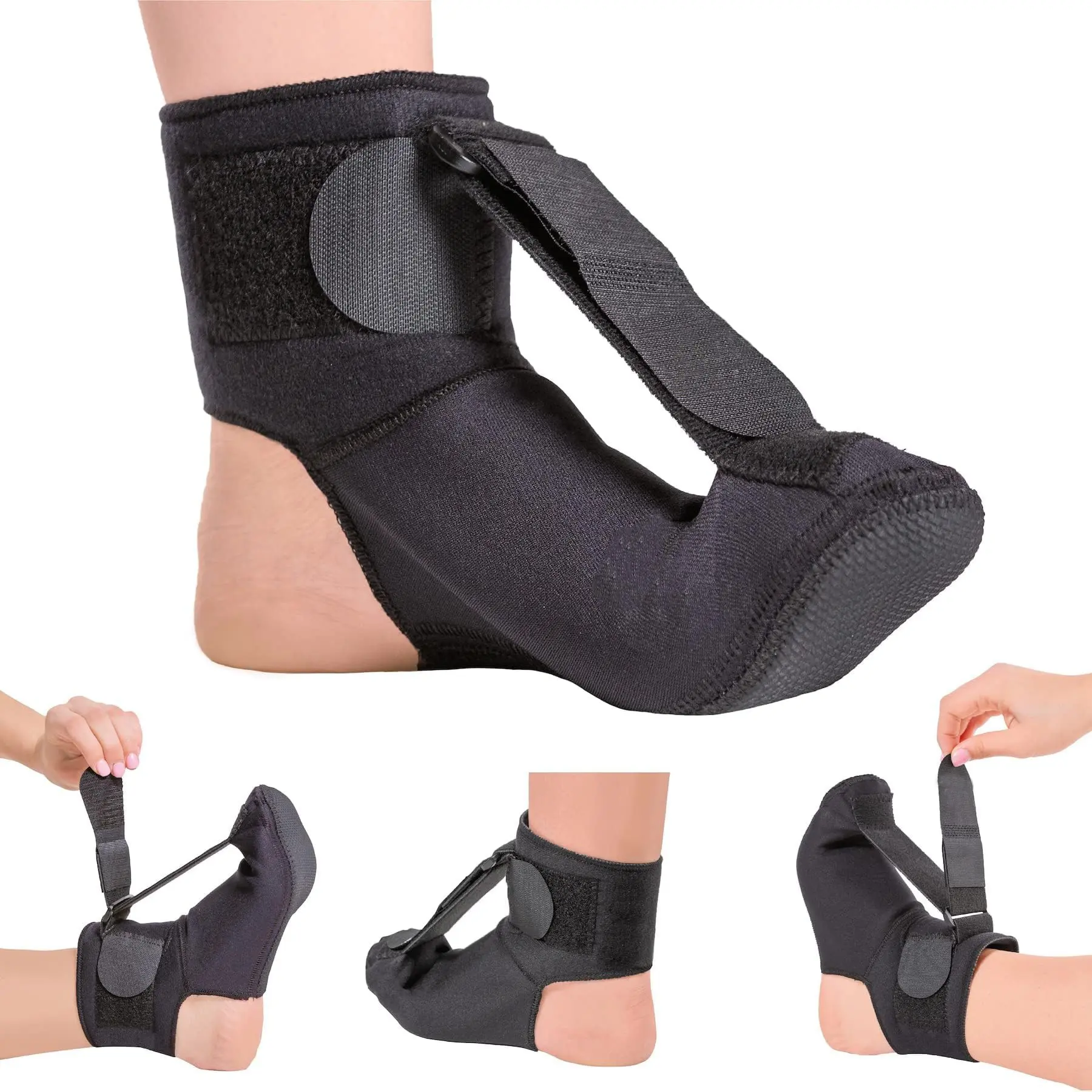Night splint socks foot drop orthotics and plantar support night stretching foot brace for plantar fasciitis pain heel pain relife, Plantar Relief