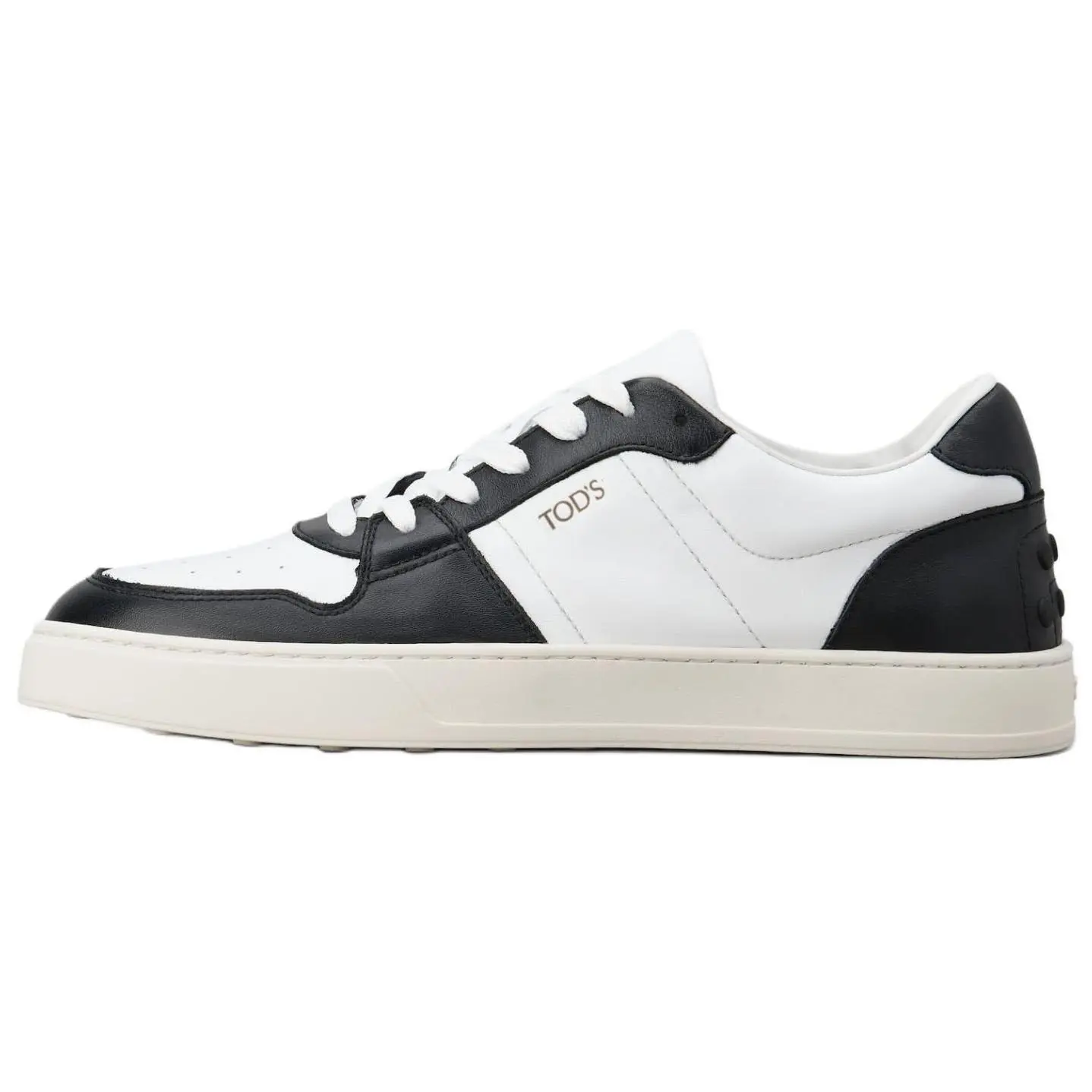 TOD'S Men's Black Calfskin Leather Closed Lace-Up Low-Top Casual Walking Trainer Sneakers - Maison Mihara Verifiable with Credentials for Global Authentication