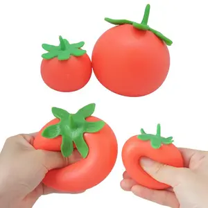 Slow Rise Tomato Squishy Toy – Realistic Soft Squeeze Stress Ball for Anxiety Relief, ADHD, Autism Sensory Fidget, Hand Strengthening, Office Desk Decompression for Adults & Kids