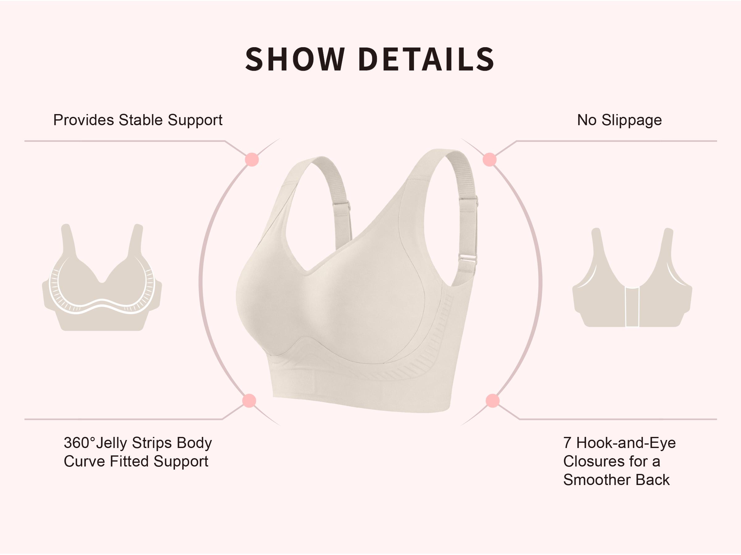 Soft Intention Plus Size Back Fat Smoothing Jelly Bra, Everyday, Seamless, Push Up Soft Intention Plus Size Back Fat Smoothing Jelly Bra, Everyday, Seamless, Push Up