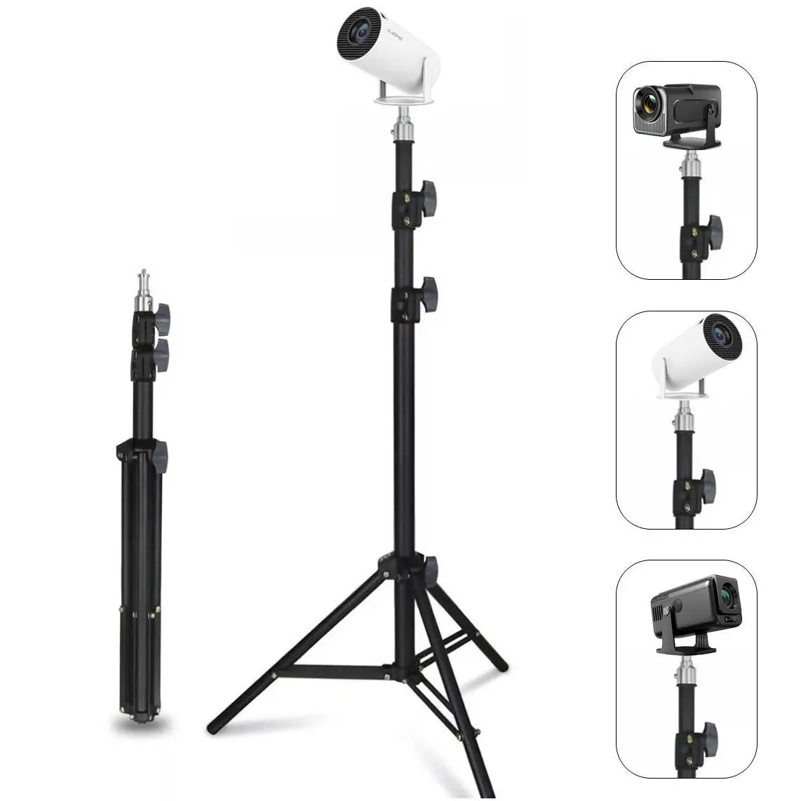 Portable Projector Stand, 1 Count Sturdy Floor Mount for Home and Office, Easy To Assemble and Multi-angle Adjustment Projector Tripod, Adjustable
