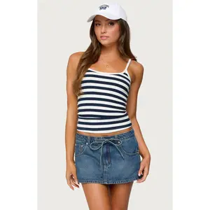 Edikted Women's Bailee Striped Ribbed Tank Top