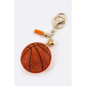 Crystal Basketball Key Charm