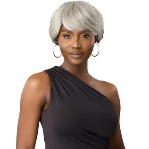 Outre Fab & Fly Gray Glamour 100% Human Hair Full Wig - HH-MIKAH