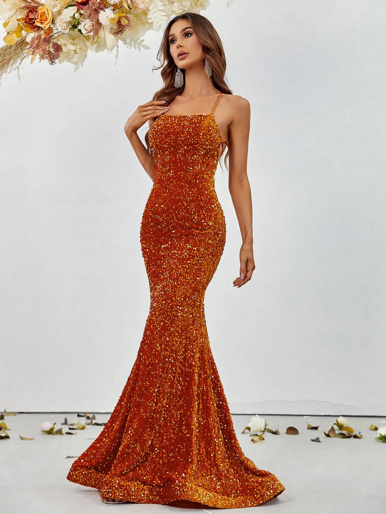 cutout mermaid dress fame and partners Mermaid Skin Maxi Dress HIdde Tide / XS
