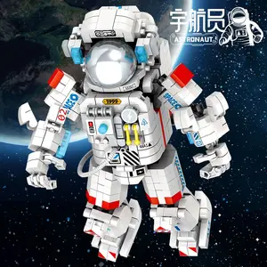 Astronaut Creative Building Block Small Particles Adult Version Difficult To Assemble Toy Boy Model Birthday Gift