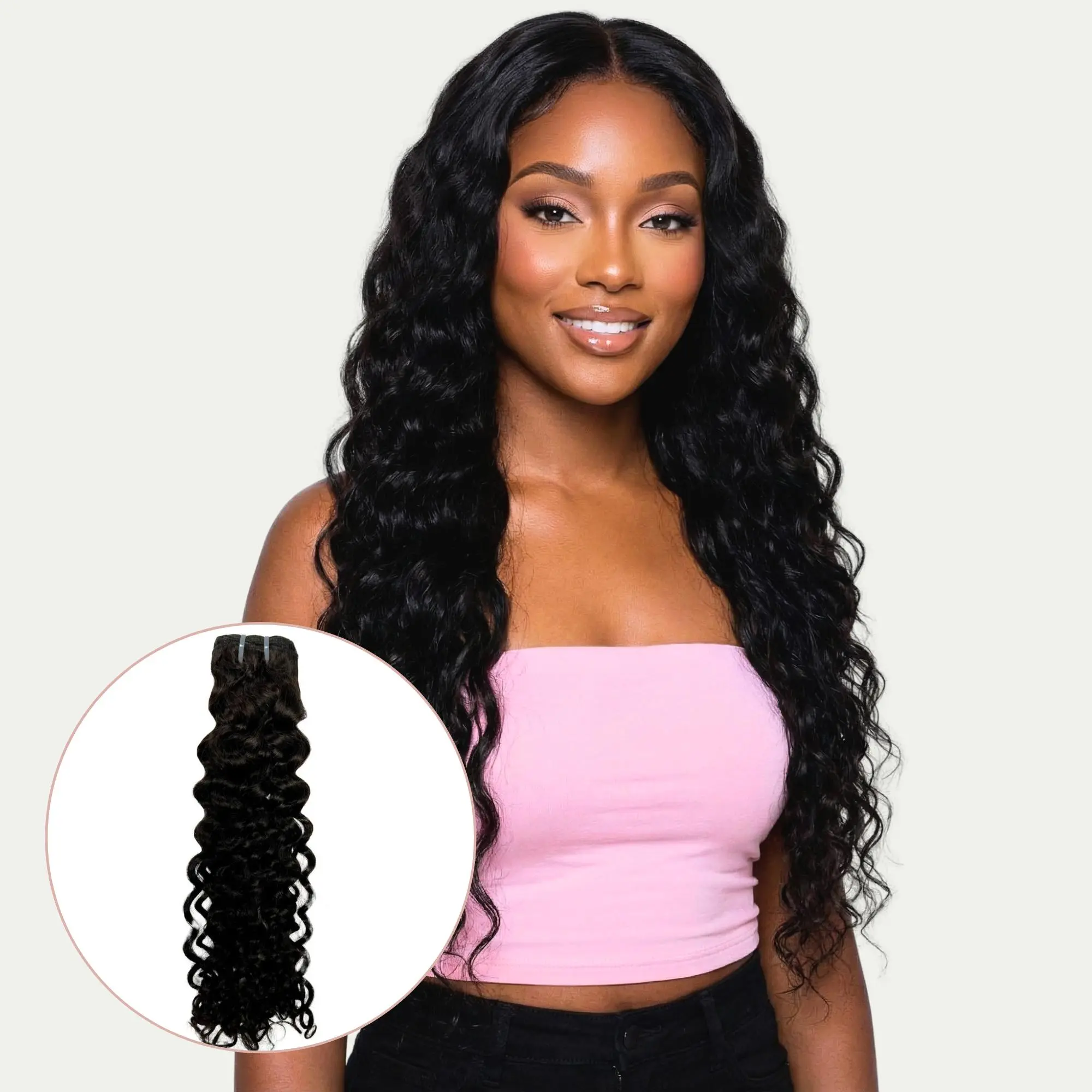 Spanish Wave 100% Human Hair Bundles - Big Waves, Big Glam, Easy Maintenance, Natural 1B Color, Perfect for Sew-Ins & Wigs
