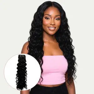 Spanish Wave 100% Human Hair Bundles - Big Waves, Big Glam, Easy Maintenance, Natural 1B Color, Perfect for Sew-Ins & Wigs