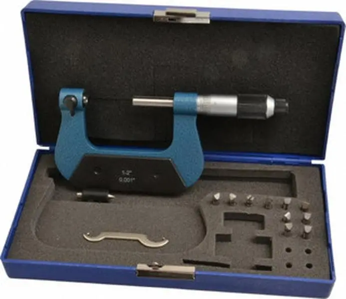 Value Collection Mechanical Screw Thread Micrometer, 1-2 in (1 to 2") Range, Ratchet-Friction Thimble, 0.001 in Graduation (600-7802) - Automotive & Motorcycle Car Repair Tools Diagnostic Tool